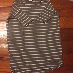 Lularoe XS Irma Taupe and Cream